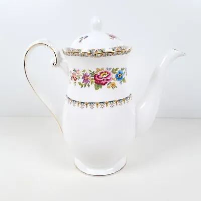 Buy Royal Grafton Malvern Coffee Pot 4 Cup Floral Fine Bone China Vintage England • 33.60£