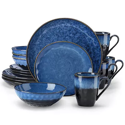 Buy Vancasso STARRY 16 Piece Dinner Set Plate Bowl Mug Set Dinnerware Service For 4 • 86.99£