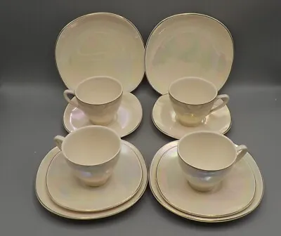 Buy Vintage Kensington Pottery - Lustre Ware Trios X 4 (12 Pieces) • 16£