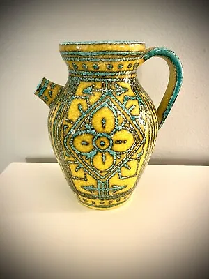 Buy Mancioli Pottery Italy Yellow Jug Vase Raymor Italian Midcentury Pottery Bitossi • 119.88£