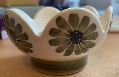Buy A Jersey Pottery Dish With Green Flower Design • 3£