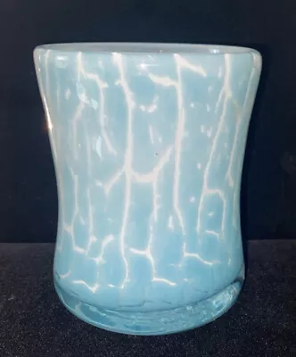 Buy Studio Art Glass Hand Blown Votive Beautiful 4 1/4” Blue Candle Holder • 8.05£
