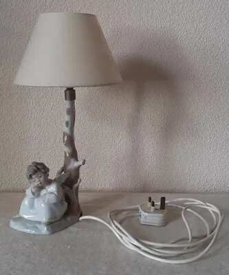 Buy 1960's LLADRO  ANGEL IN THOUGHT   TABLE LAMP • 135£