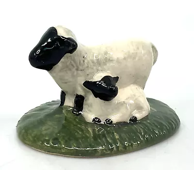 Buy Wealden Pottery Kent Figurine Ewe Sheep And Lamb 2000s Studio White Clay UK • 11.51£