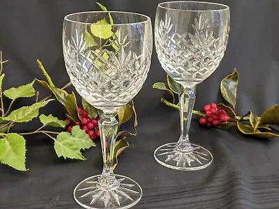 Buy Pair Bohemia Crystal Cut Wine Glasses • 9£