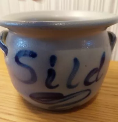 Buy Vintage ASBO STENTOJ Koge Denmark Scandinavian Pottery Salt Glaze Sild Pot  VGC • 15£
