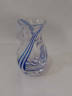 Buy Vintage Caithness Small Blue/White Swirl Vase • 10£