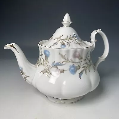 Buy Vintage Royal Albert BRIGADOON Teapot - Unused But Defective Lid • 14.95£
