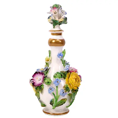 Buy Meissen Encrusted Scent Bottle Miniature Porcelain Circa 1800s • 140£