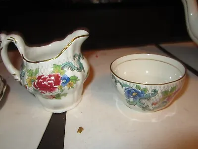 Buy LOT OF  Floradora Booths Made In England A8042 CREAMER AND SUGAR DISH • 16.11£