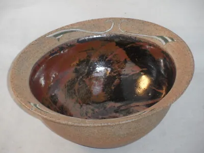 Buy SONIA LEWIS? TENMOKU STUDIO POTTERY STONEWARE BOWL WITH INCISED PATTERN 15.5cms • 14.99£