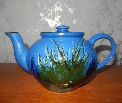 Buy Tor Vale Lemon & Crute  Torquay Pottery Teapot Hand Painted Blue 1.25 Pints • 12.90£