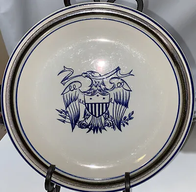 Buy  Georgetown Eagle  By SALEM STONEWARE Set Of 2 Dinner Plates USA 10 3/8”. MINT • 20.82£