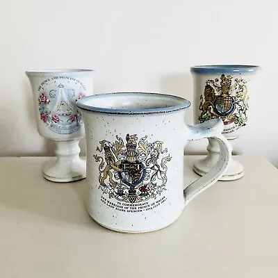 Buy Royal Commemorative Ware Charles Diana Queen Elizabeth Grayshott Pottery • 14£
