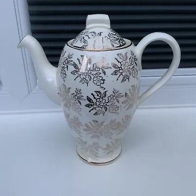 Buy Grindley Coffee Pot With Gold Pattern 7 1/2” Tall  • 6.99£
