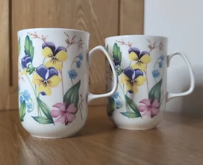 Buy Pair Of Vintage James Dean Pottery Mug Flower Design Fine Bone China  • 8.99£
