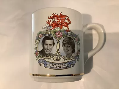 Buy POOLE POTTERY MUG CUP For CHARLES & DIANA ROYAL WEDDING 1981 ~ WELSH RED DRAGON • 6.99£