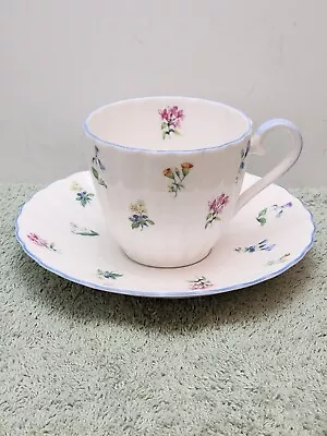 Buy Royal Tuscan Fine English Bone China Tea  Cup & Saucer Blue Floral Vintage • 11.50£