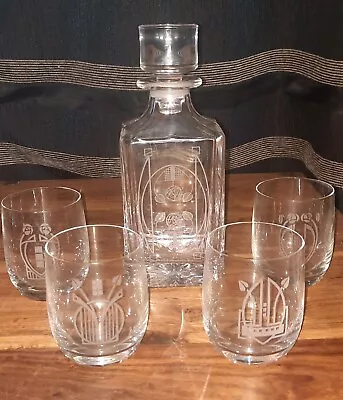 Buy Whiskey Decanter And Glass Set Charles Rene Macintosh • 10.49£