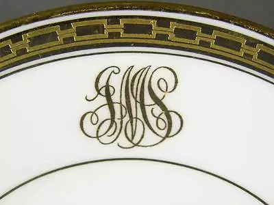Buy 6 Antique Royal Cauldon Encrusted Gold 2509 Monogram Sauce Bowls JMS MJS MSJ (HH • 70.52£
