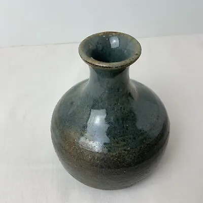Buy Art Pottery Green Clay Small Vase Signed Karen Rush • 43.32£