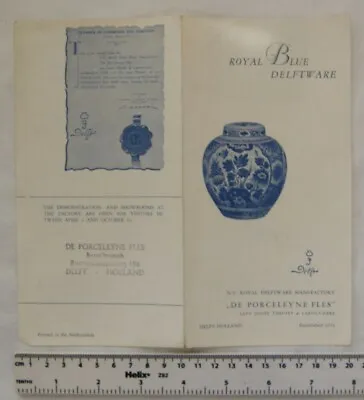 Buy Vintage Leaflet: Royal Blue Delftware • 2.50£