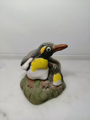 Buy Ceramic Penguin Figurines With A Chick. Great Decoration. Collection. UK. • 9.90£