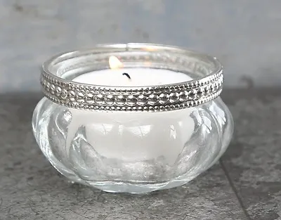 Buy Chic Antique Style Glass & Metal Vintage Tea Light Candle Holder French Country • 3.49£