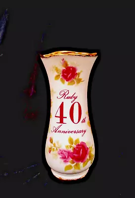Buy BEAUTIFUL Fenton   Ruby 40th Anniversary Vase    17cm High - Excellent Condition • 18.11£
