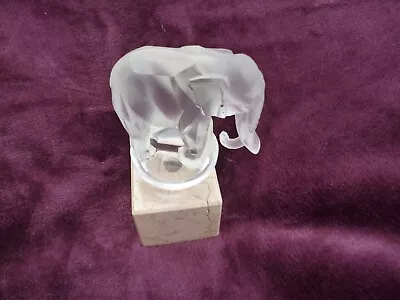 Buy R. LALIQUE French 'TOBY' Signed ELEPHANT MASCOT/PAPERWEIGHT On Marble Style Base • 2,995£