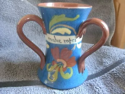 Buy Torquay Pottery Motto Ware Three Handled Vase  Do Not Make Ropes Of Sand  • 10£