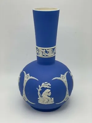 Buy Blue Jasperware Small Vase  5.5  Tunstall England Adams 1657   A.E • 72.07£