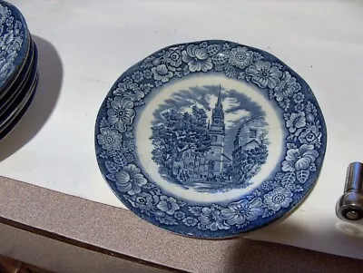Buy Staffordshire China, Liberty Blue, Saucers, Old North Church • 1.90£