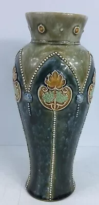 Buy Antique Royal Doulton Glazed Pottery Stoneware Floral Vase  • 100£