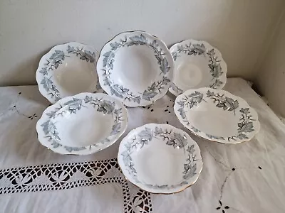 Buy Royal Albert Silver Maple Desert Cereal Bowls X 5 Plus A Small Fruit Dish • 20£
