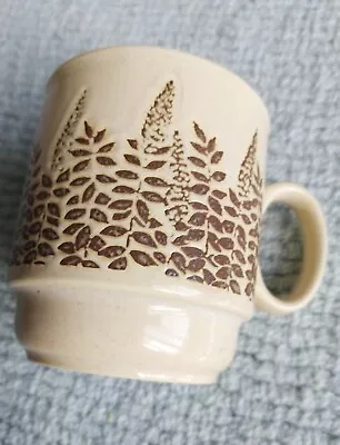 Buy Vintage Kiln Craft Staffordshire Stoneware Coffee Mug. Embossed Floral. Pristine • 14.50£