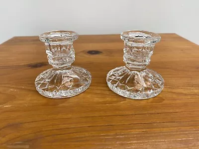 Buy A Pair Of Small Glass Candle Holders 2.5 Inches Tall • 6.99£