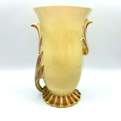 Buy Red Wing Vase Yellow Tan Accents With Green Interior 1103 • 36.37£