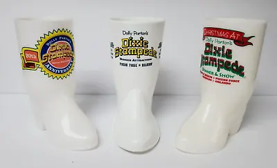 Buy Dolly Parton Boot Cup Mug Dixie Stampede Christmas Advertising & Dinner Set Of 3 • 17.73£