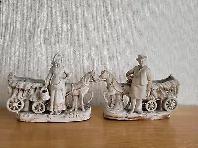 Buy Vintage 1954 German Parian Ware Porcelain Ornaments • 9.99£