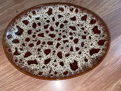 Buy Fosters Cornwall Vintage/Retro 30x20cm Brown Ceramic Oval Platter Dish (EX COND) • 9.99£