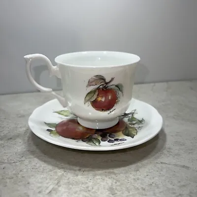 Buy Duchess Fine Bone China Tea Cup & Saucer Apples & Grapes Made In England • 12.24£