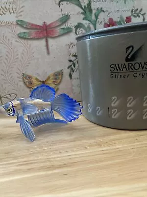 Buy Swarovski Crystal BLUE SIAMESE FIGHTING FISH 236718 Betta Mint Boxed Retired • 40£