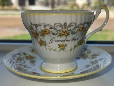 Buy Vintage Queen's Rosina Fine Bone China Floral Tea Cup Saucer Grandmother England • 9.58£