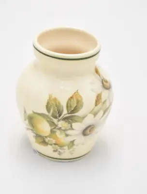 Buy Vintage Brixham Devon Studio Pottery Vase White With Daisies • 8.95£