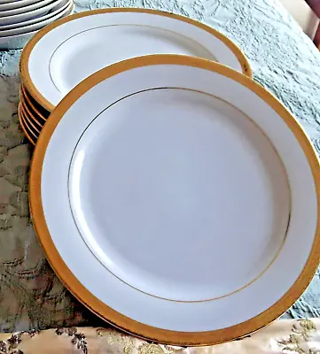 Buy 2 SANGO China Elegance Dinner Plates 10 3/4  With Gold Rim • 9.65£