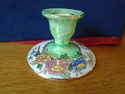 Buy Maling Pottery   Green Lustre  Peony Rose  Pattern Candle Holder • 4.99£