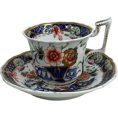 Buy Antique 19th Century Gaudy Welsh Irostone Imari English Tea Cup & Saucer Set • 72.39£