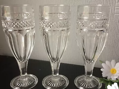 Buy Retro Thick Champagne Flute Glasses PAIR Of Clear Drink Prosecco Glassware150ml • 8£