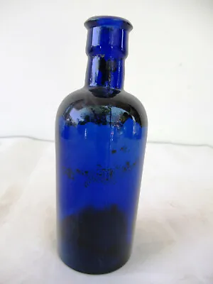 Buy Vintage Apothecary Cobalt Blue Glass Bottle Medicine Rare Collectibles Old  F2 • 57.60£